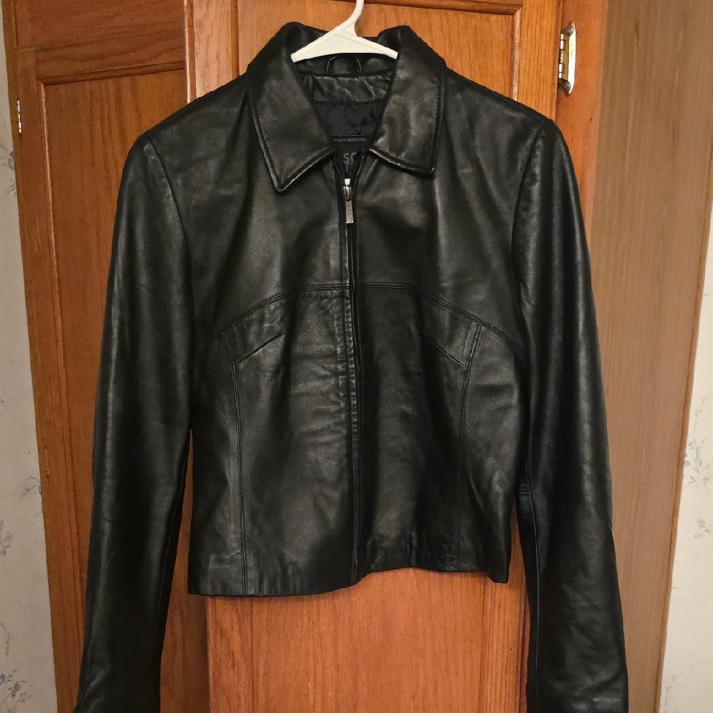 Wilsons Leather Women's Dark Leather Jacket